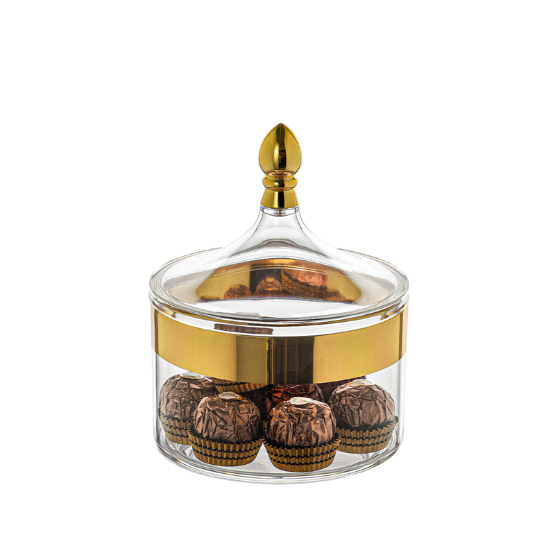 Acrylic 750 ml Canister 13 x 16.5 cm - Al Makaan Store
