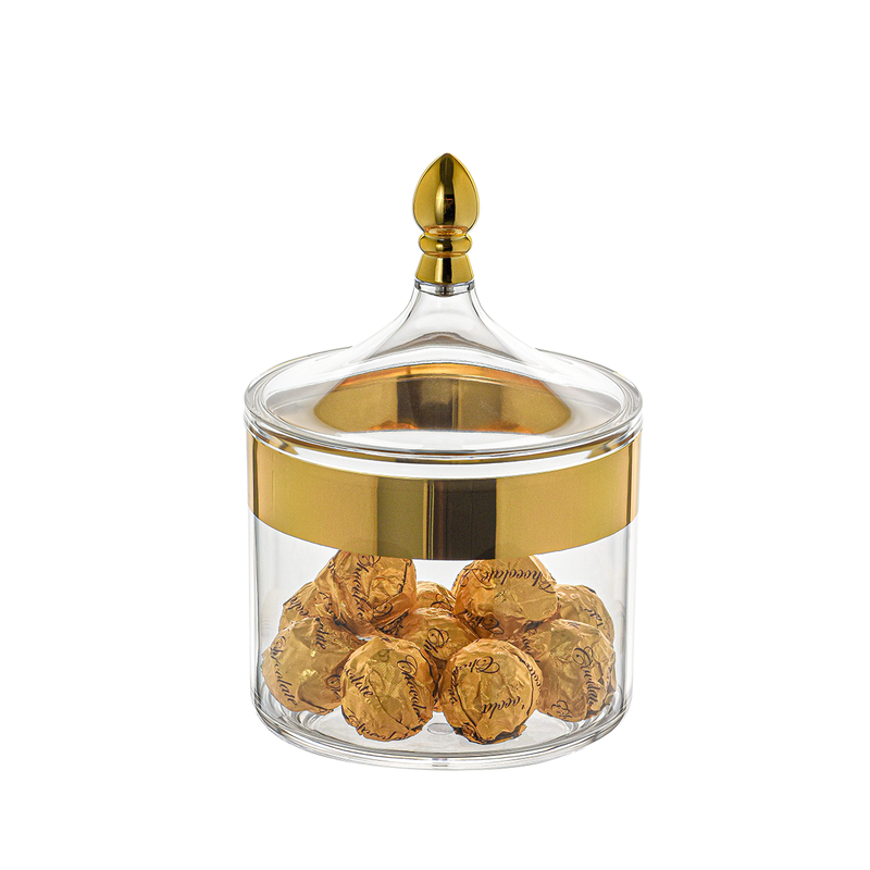 Acrylic 1000 ml Canister 13 x 18.5 cm - Al Makaan Store