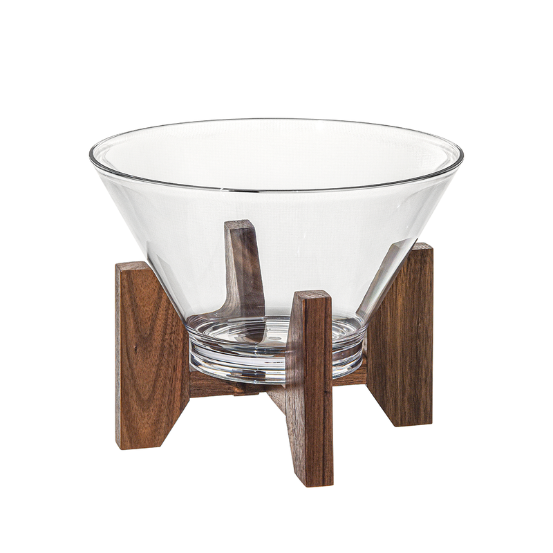 Round PC Salad Bowl 3200 ml with Stand - Al Makaan Store