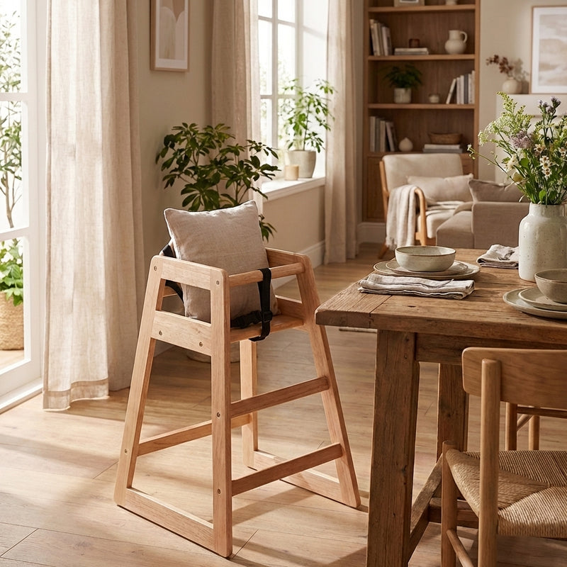 Jiwins Stackable Wooden High Chair – 50 x 50.5 x 74.5 cm
