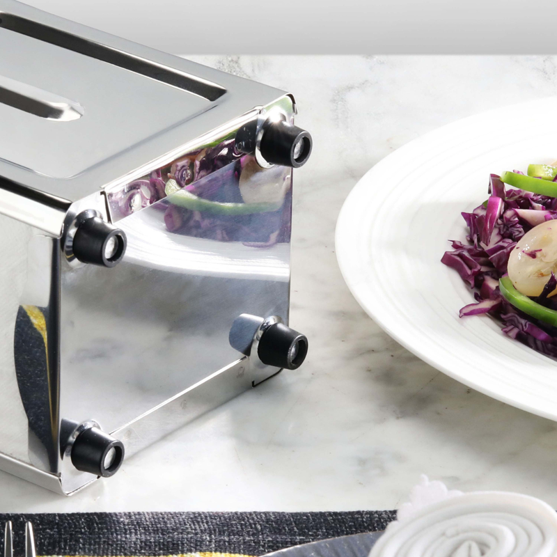 Vague Stainless Steel Silver Napkin Dispenser 7.5" x 4.8" x 3.9" - Al Makaan Store