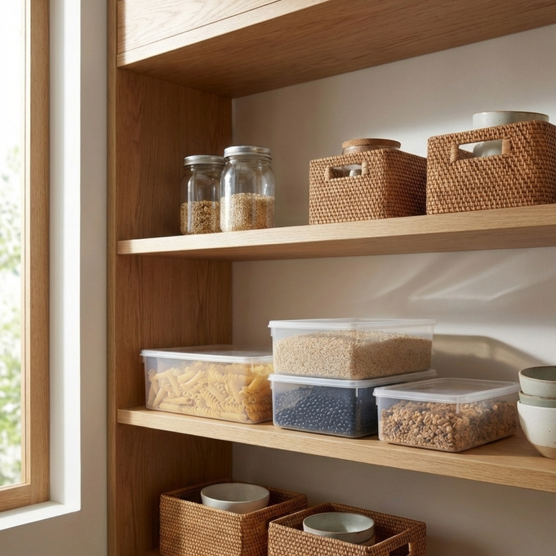 White Plastic Food Storage Box