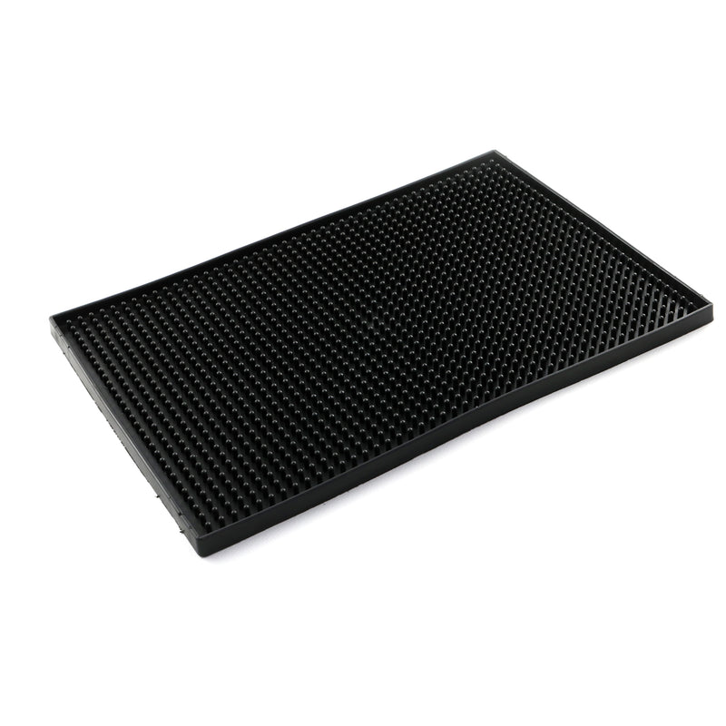 Black Non-Slip Bar Rubber Mat 30 cm X 20.5 cm