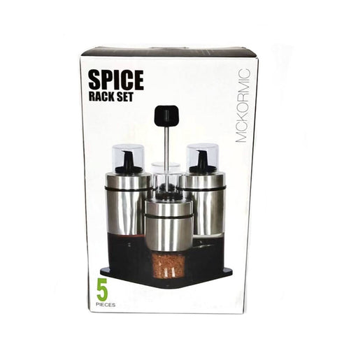 Glass Condiment 5 Pieces Set - Al Makaan Store