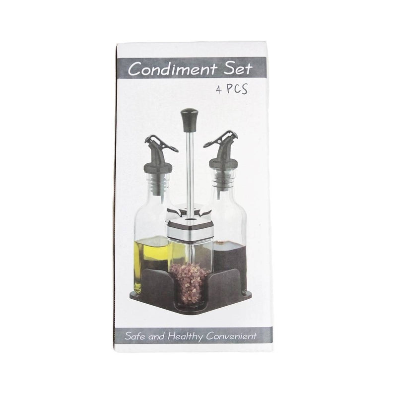 Glass Condiment 5 Pieces Set - Al Makaan Store