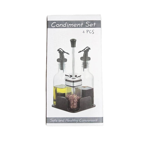 Glass Condiment 5 Pieces Set - Al Makaan Store