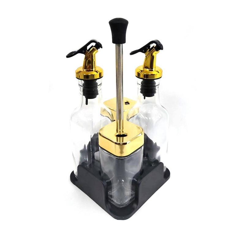 Glass Condiment 5 Pieces Set - Al Makaan Store
