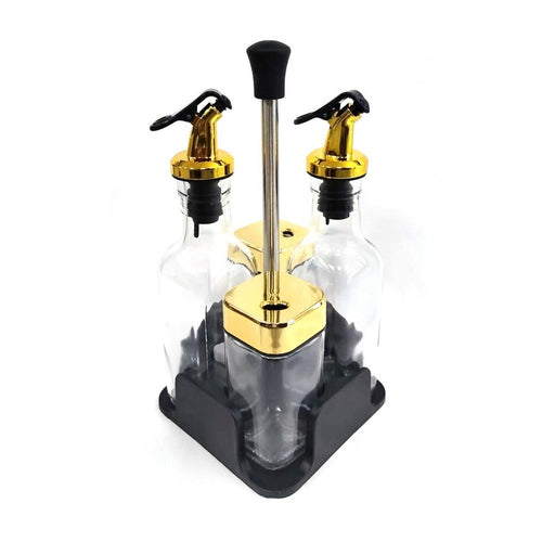 Glass Condiment 5 Pieces Set - Al Makaan Store