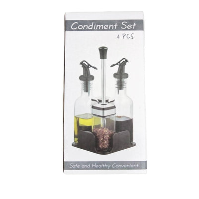 Glass Condiment 5 Pieces Set - Al Makaan Store