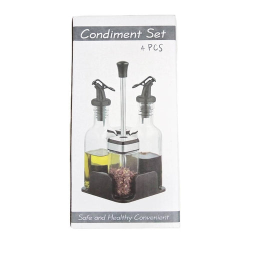 Glass Condiment 5 Pieces Set - Al Makaan Store