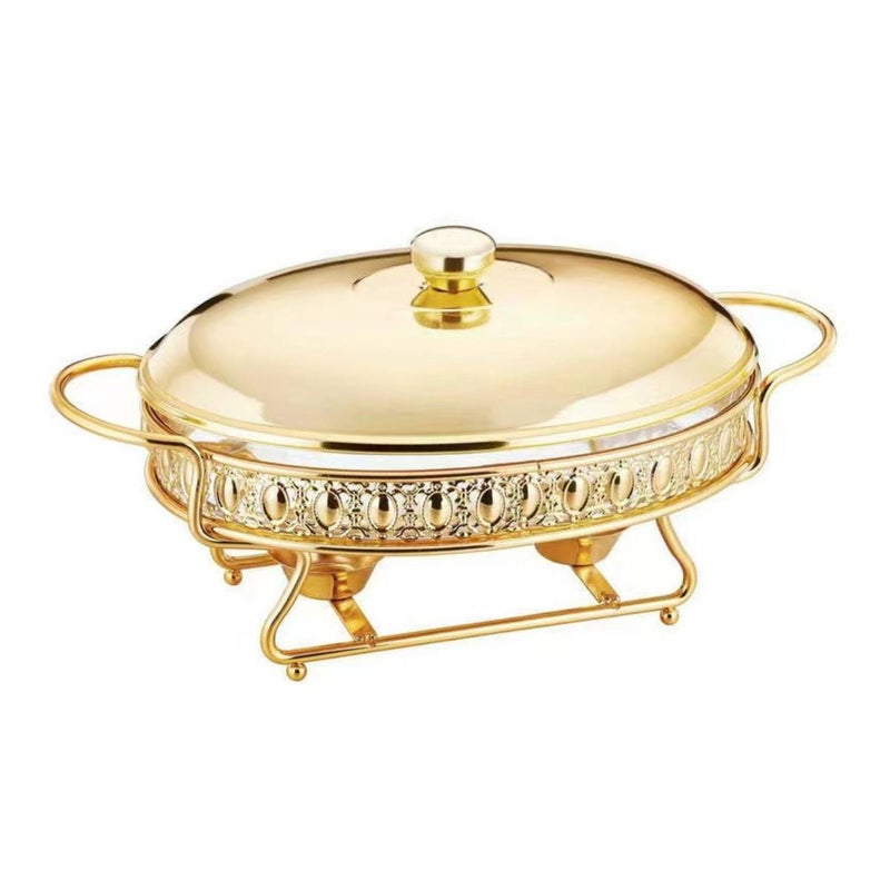 Stainless Steel Oval Silver Food Warmer 2 Liter - Al Makaan Store