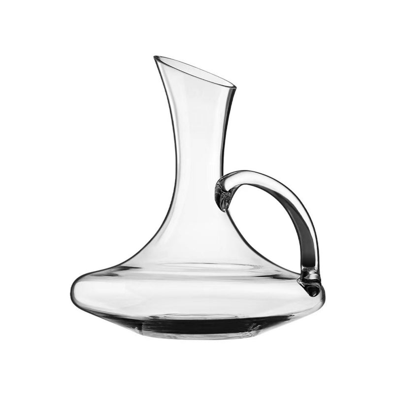 Transparent Curved with Handle Glass Decanter 1.4 Liter