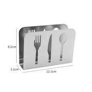 Stainless Steel Napkin Holder 12.2 cm x 3.3 cm x 8.7 cm - Al Makaan Store