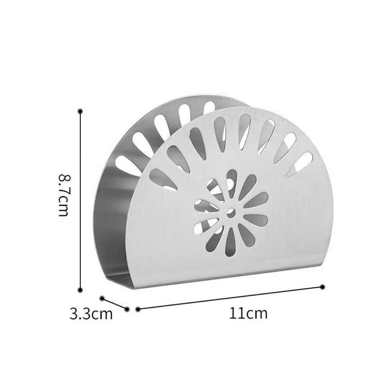 Stainless Steel Napkin Holder 11 cm x 3.3 cm x 8.7 cm - Al Makaan Store