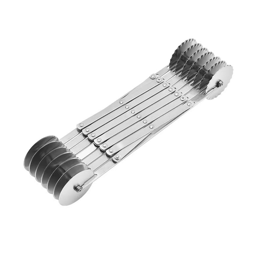 Vage Stainless Steel Pizza Cutter with 14 Wheels 31 x 8.3 cm- Al Makaan Store