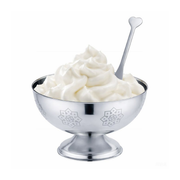 Vague Stainless Steel Ice Cream cup with Fork- Al Makaan Store