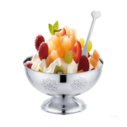 Vague Stainless Steel Ice Cream cup with Fork- Al Makaan Store