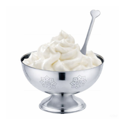 Vague Stainless Steel Ice Cream cup with Fork- Al Makaan Store