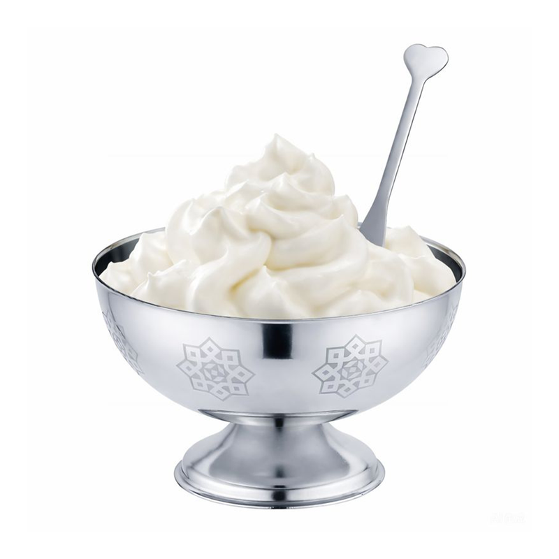 Vague Stainless Steel Ice Cream cup with Fork- Al Makaan Store