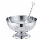 Vague Stainless Steel Ice Cream cup with Fork- Al Makaan Store