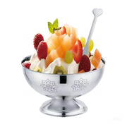 Vague Stainless Steel Ice Cream cup with Fork- Al Makaan Store