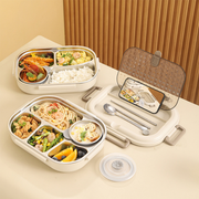 Vague Five Compartment Sealed Stainless Steel Lunch Box with Insulation Bag- Al Makaan Store