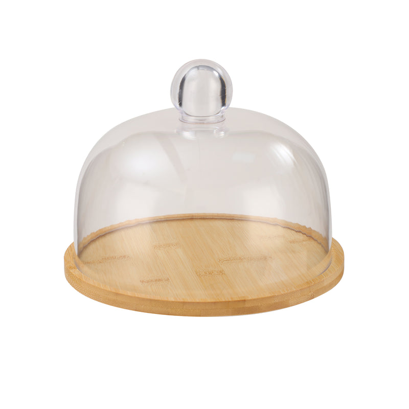 Vague Wooden Serving Cake Platter with Cover