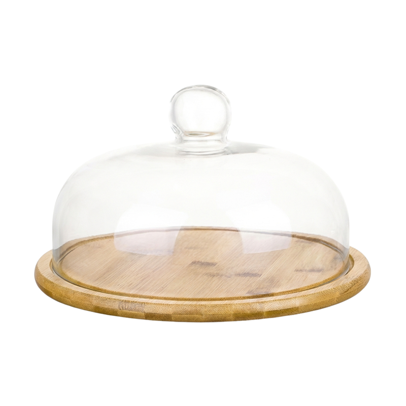 Vague Wooden Serving Cake Platter with Cover - Al Makaan Store