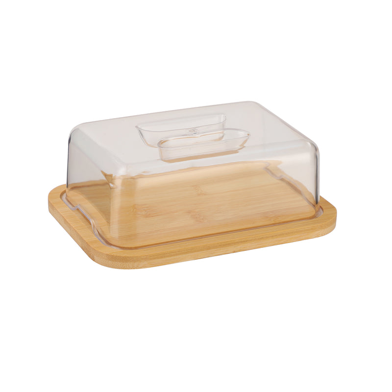 Vague Wooden Rectangular Serving Platter with Cover