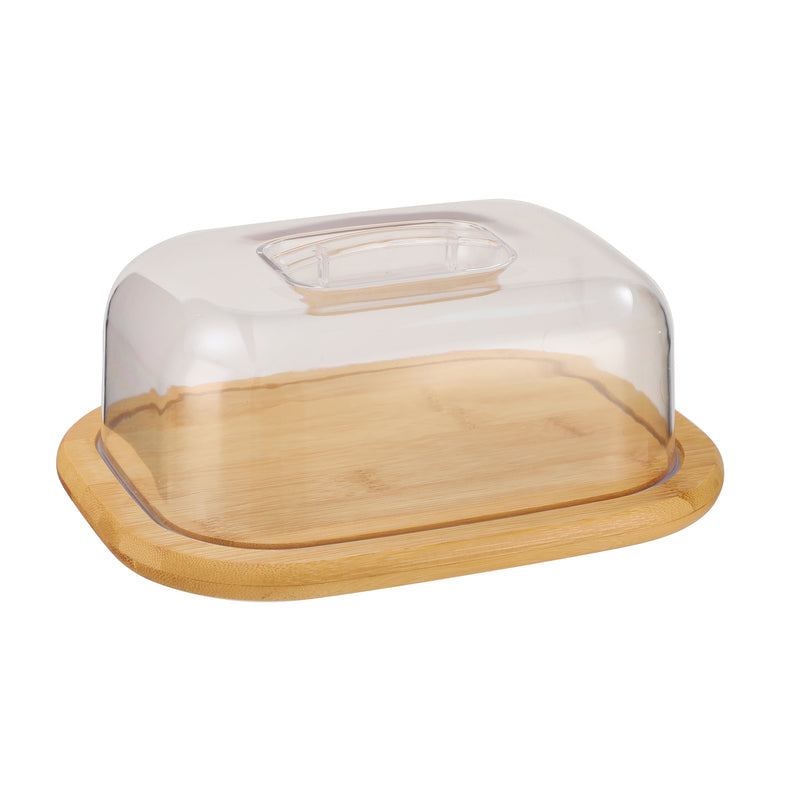 Vague Wooden Rectangular Serving Platter with Cover