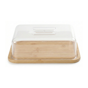 Vague Wooden Rectangular Serving Platter with Cover - Al Makaan Store
