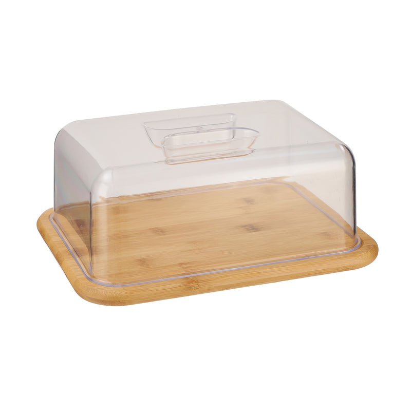 Vague Wooden Rectangular Serving Platter with Cover