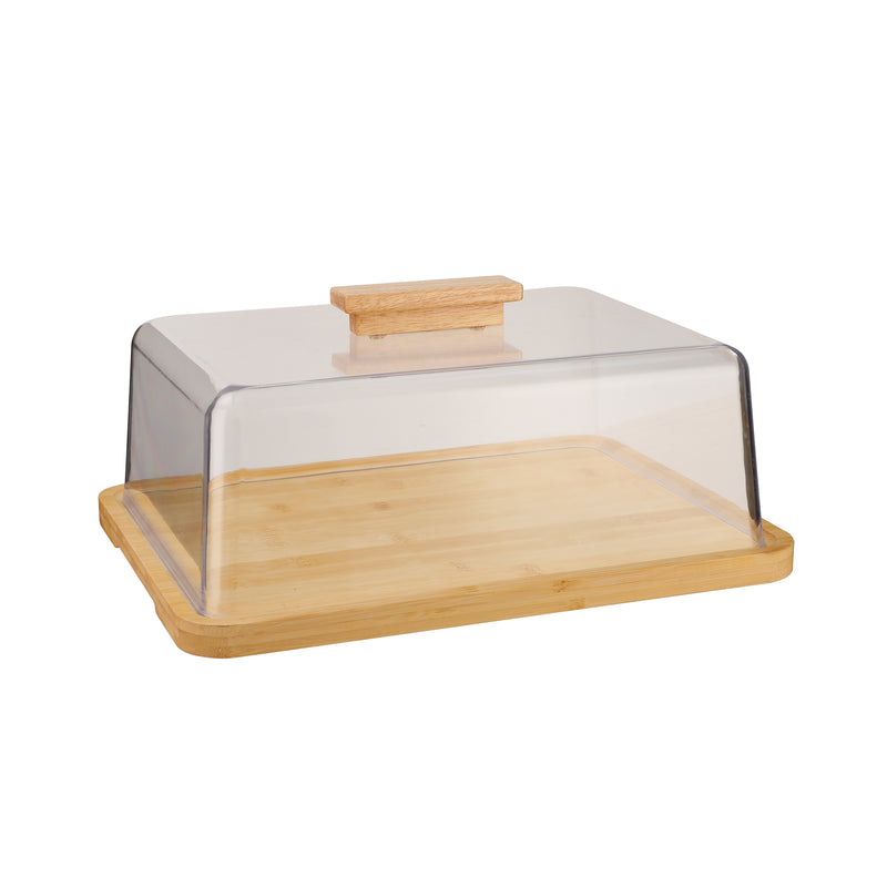 Vague Wooden Rectangular Serving Platter with Cover 36 x 27 x 12 cm