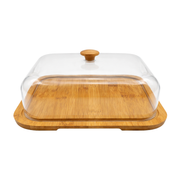 Vague Wooden Square Serving Platter with Cover - Al Makaan Store