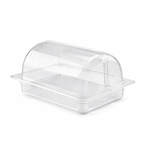 Vague Clear Roll Top Serving Tray - Base 32.5 x 26.5 x 6.5 cm - Al Makaan Store