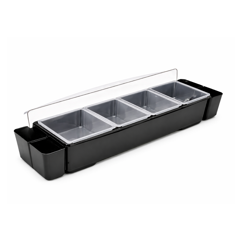 Vague Plastic 4-Compartment Fruits Box 59 x 16 x 18 cm - Al Makaan Store