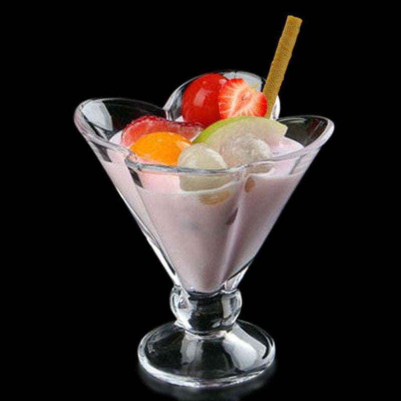LX 2 Pieces Glass Ice Cream Cup 190 ml Set