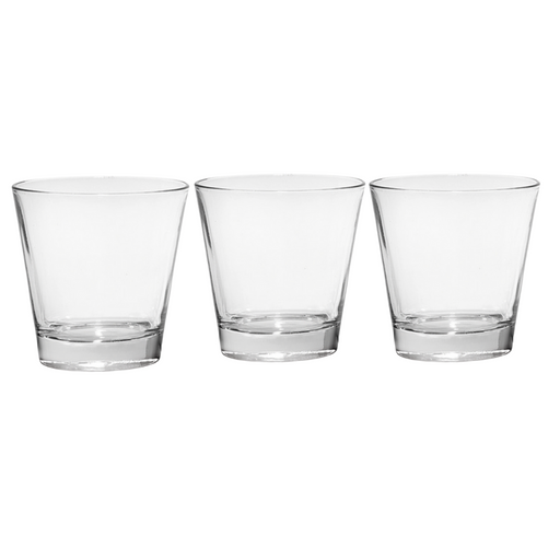 Cerve 3 Piece Glass Nadia Water Tumbler 250 ml Set - Al Makaan Store