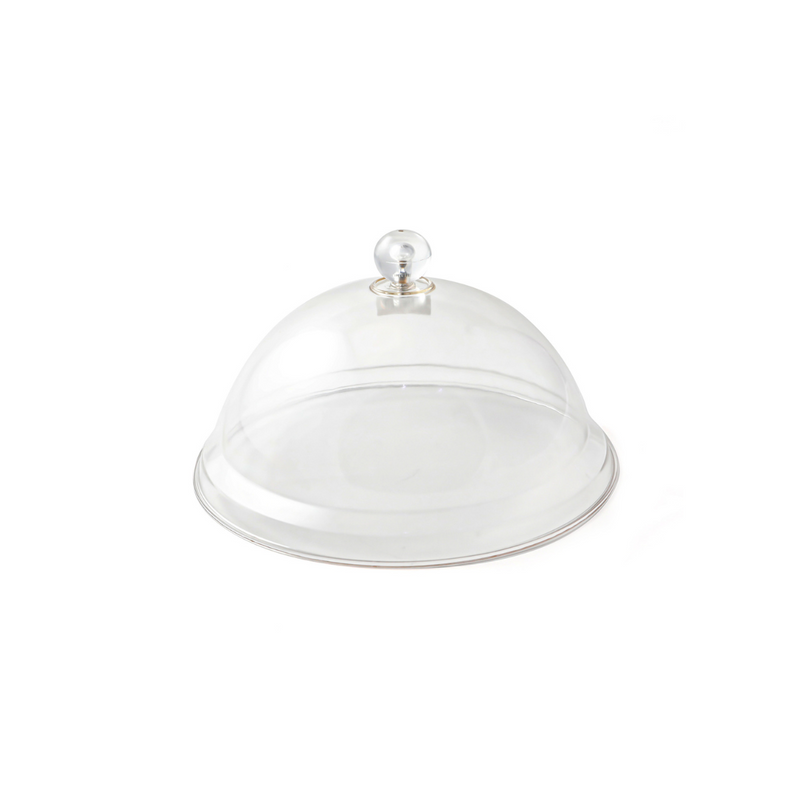 Plastic Transparent Dome Cover with Handle 26 cm - Al Makaan Store