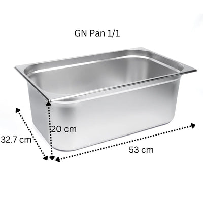 Vague Stainless Steel Gastronorm Container GN Pan 1/1