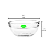 Uniglass 6 Pieces Stackable Bowl 12 cm - Al Makaan Store