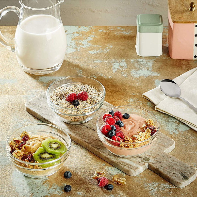 Uniglass 6 Pieces Stackable Bowl 12 cm - Al Makaan Store