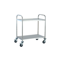 Jiwins 2 tire Stainless Steel Serving Trolley Round tube 86 cm x 53 cm x 95 cm