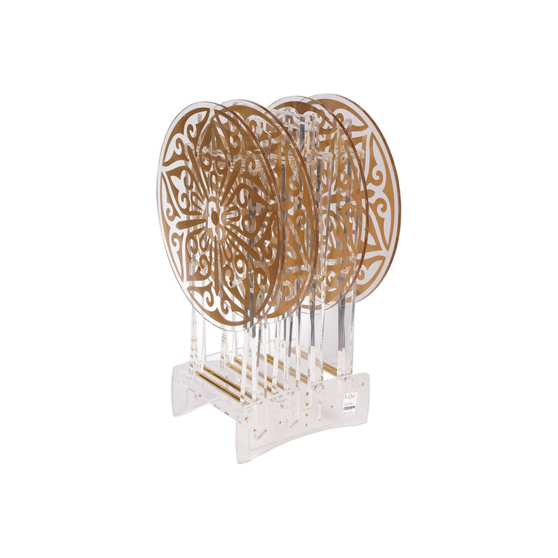 Vague Round Acrylic Round Tables Set - Al Makaan Store