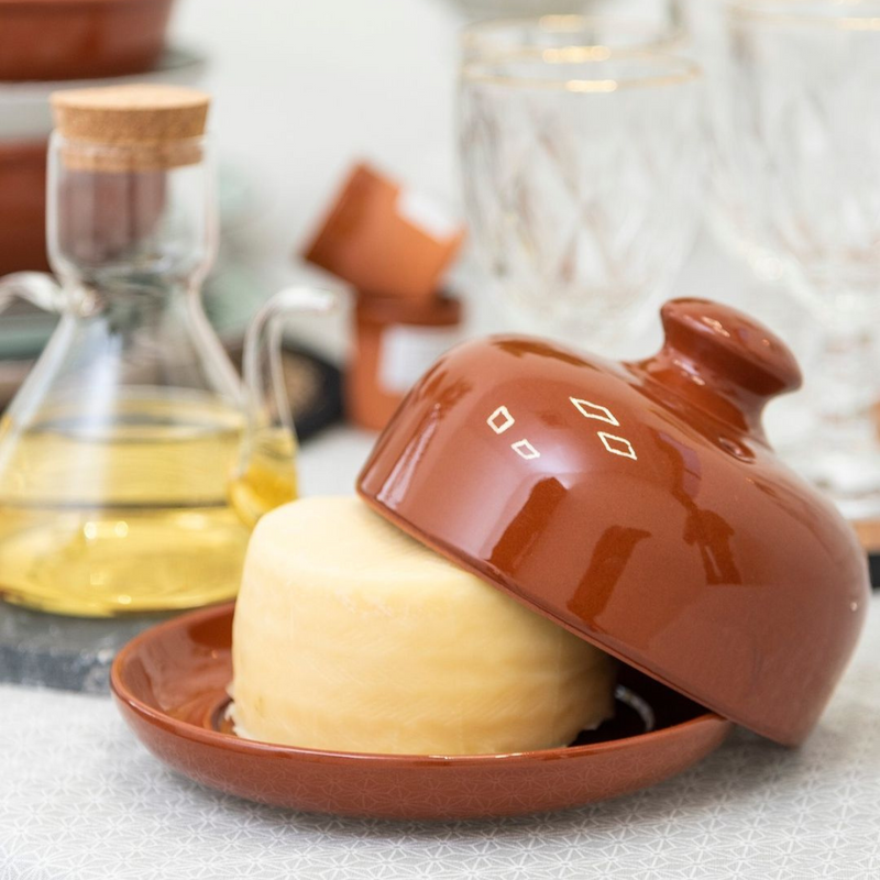 La Dahesa 18.5 cm Round Clay Cheese Box - Al Makaan Store