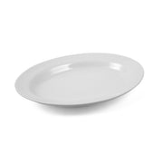 Vague White Melamine Deep Oval Plate - Al Makaan Store
