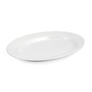 Vague White Melamine Deep Oval Plate - Al Makaan Store