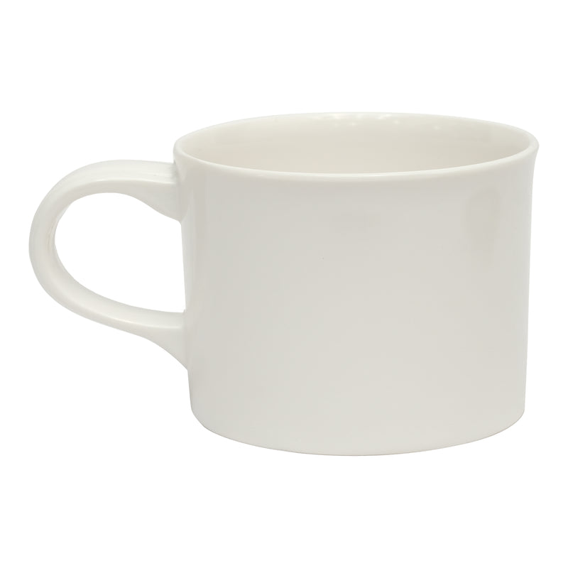 Vague White Melamine Coffee Cup 3.3" with Saucer 5.9" - Al Makaan Store