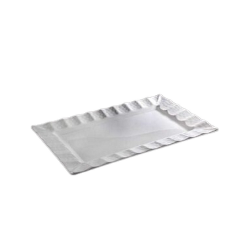 Vague White Melamine Platter - Al Makaan Store