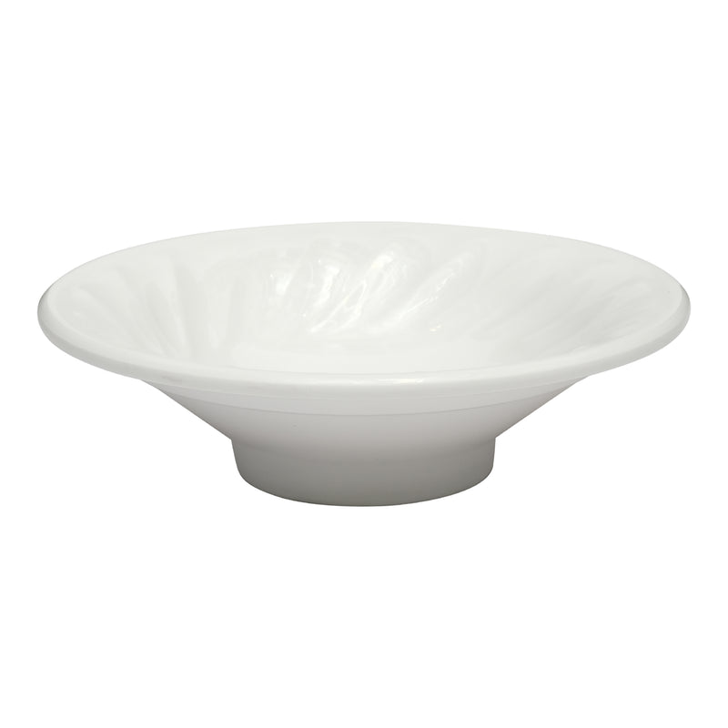 Vague White Melamine Round Bowl 13 cm - Al Makaan Store